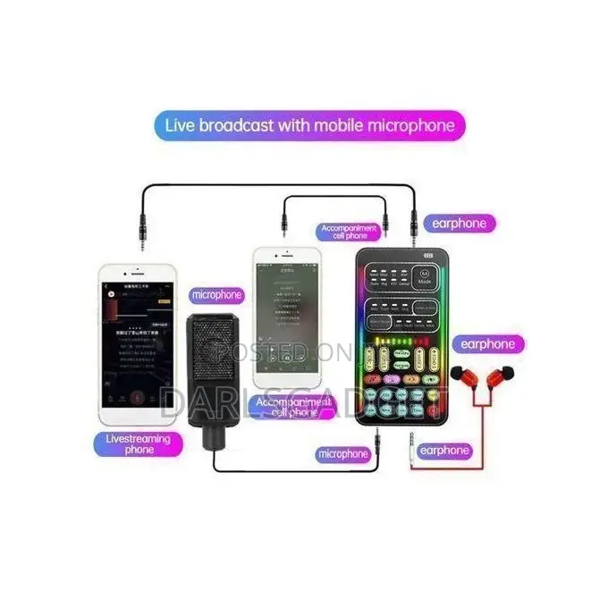 Professional Live Sound Card Voice Changer Kit