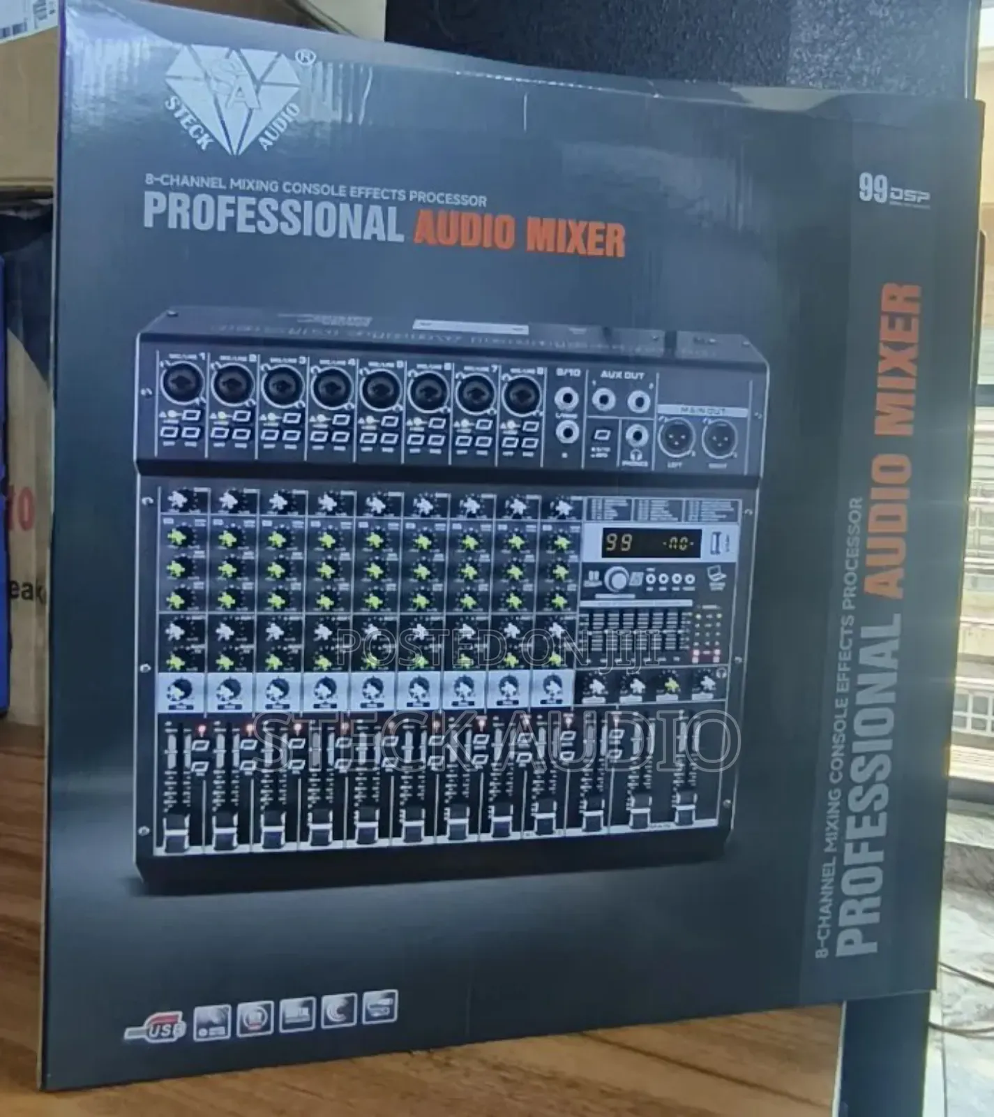 Gt-802ux Steck Audio 8 Channel Professional Mixer