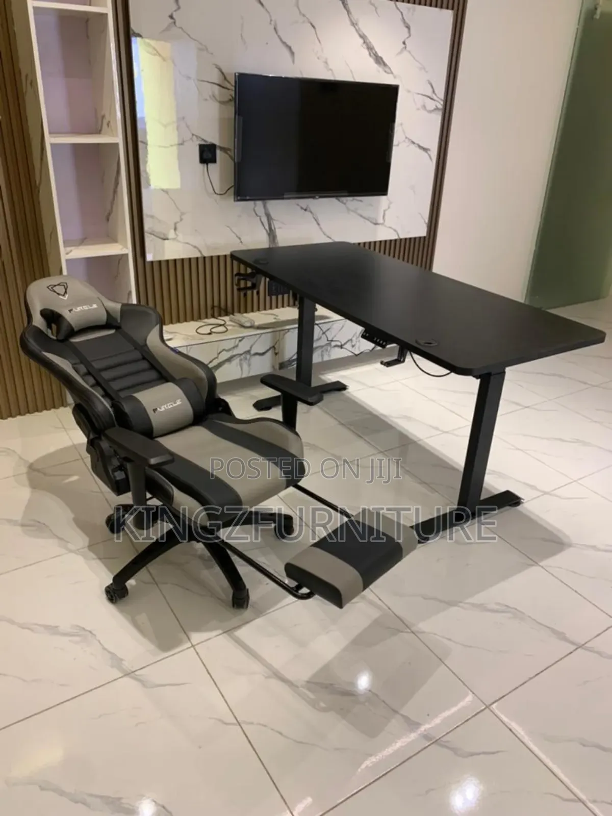 1.6 Meter Adjustable Desk and Executive Gaming Chair Set