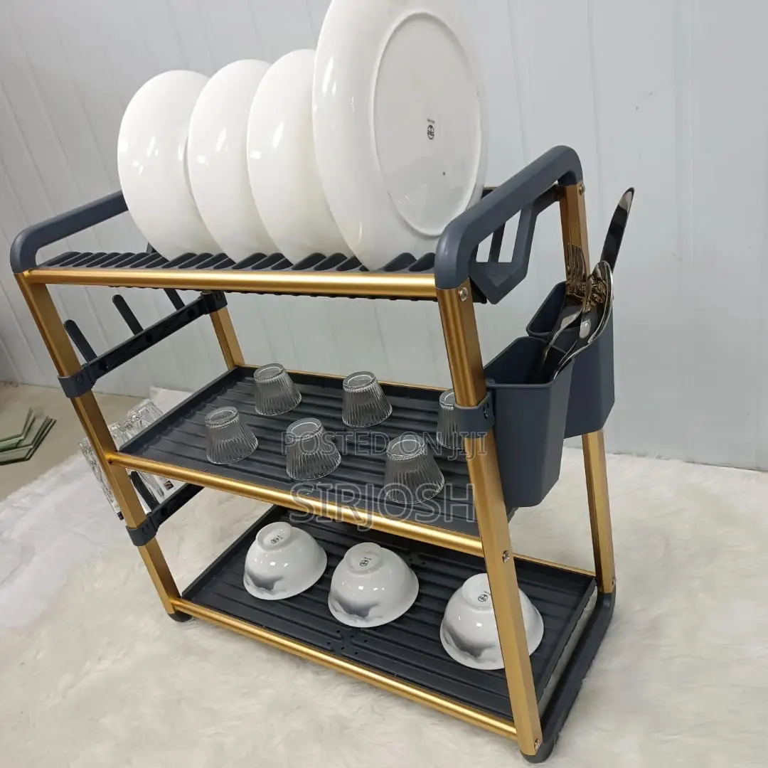 Aluminum Rust Quality 3 Tiers Dish Rack