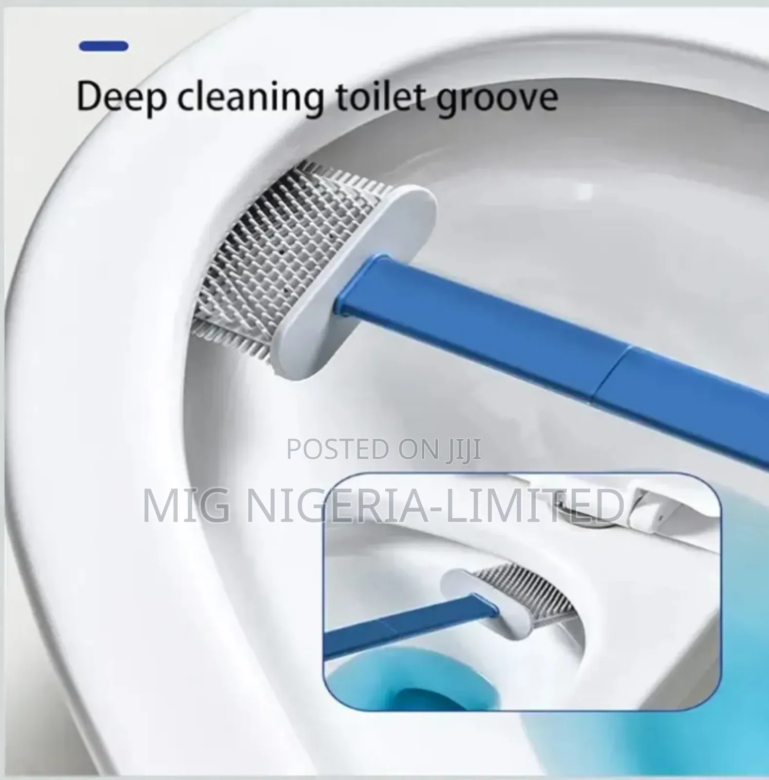 3 in 1 Toilet Brush With Holder White