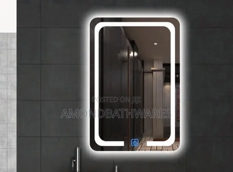 80 by 60 Curved Edge Rectangle Mirror