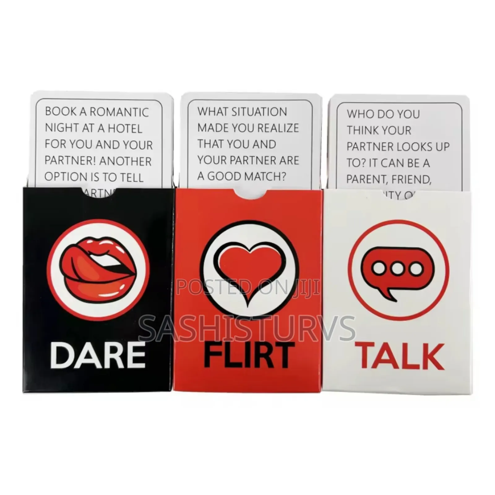 Talk Flirt Drink Romantic 3 in 1 Game Card for Couples