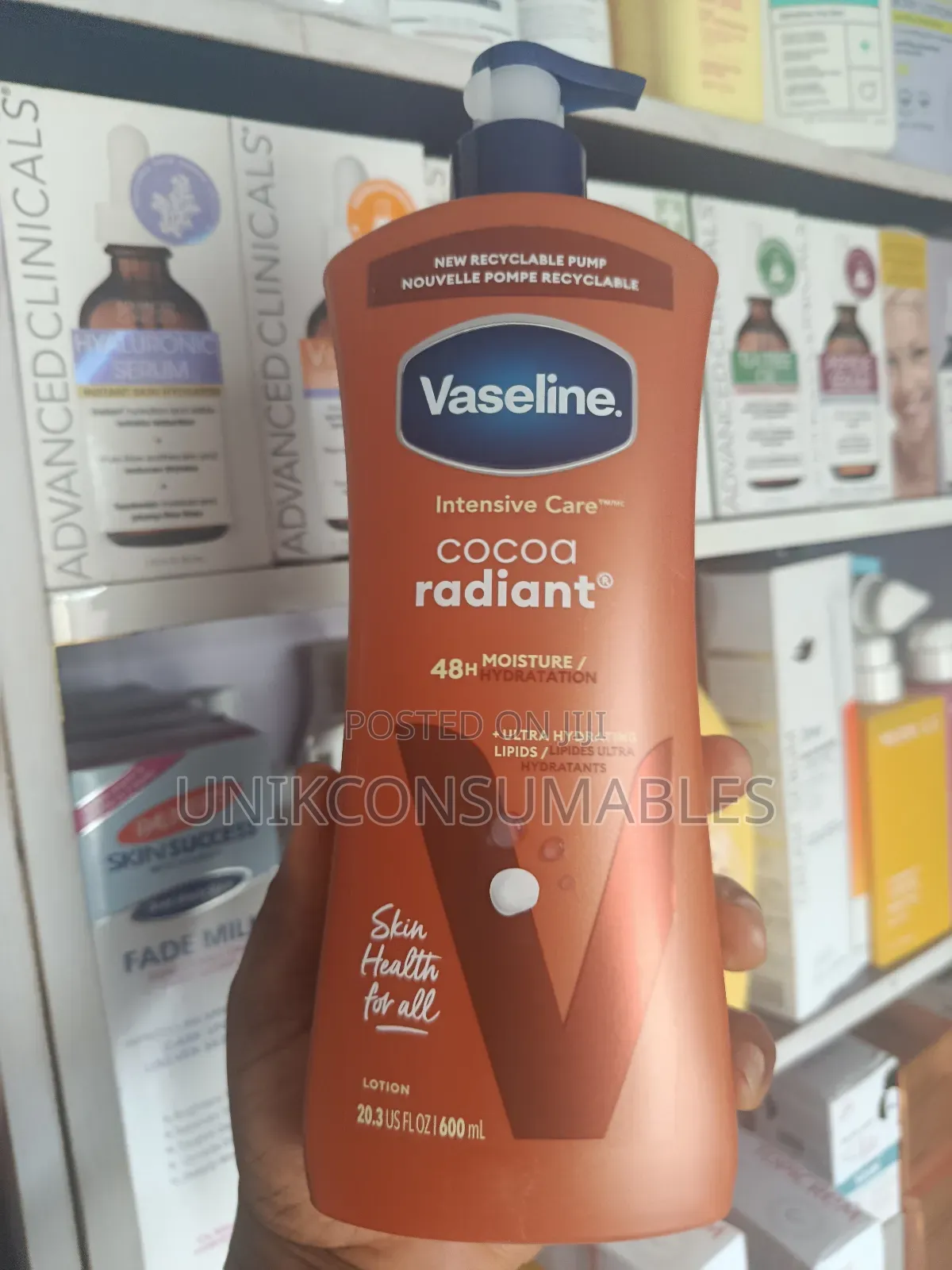 Vaseline Intensive Care Cocoa Radiant Lotion 600 Ml