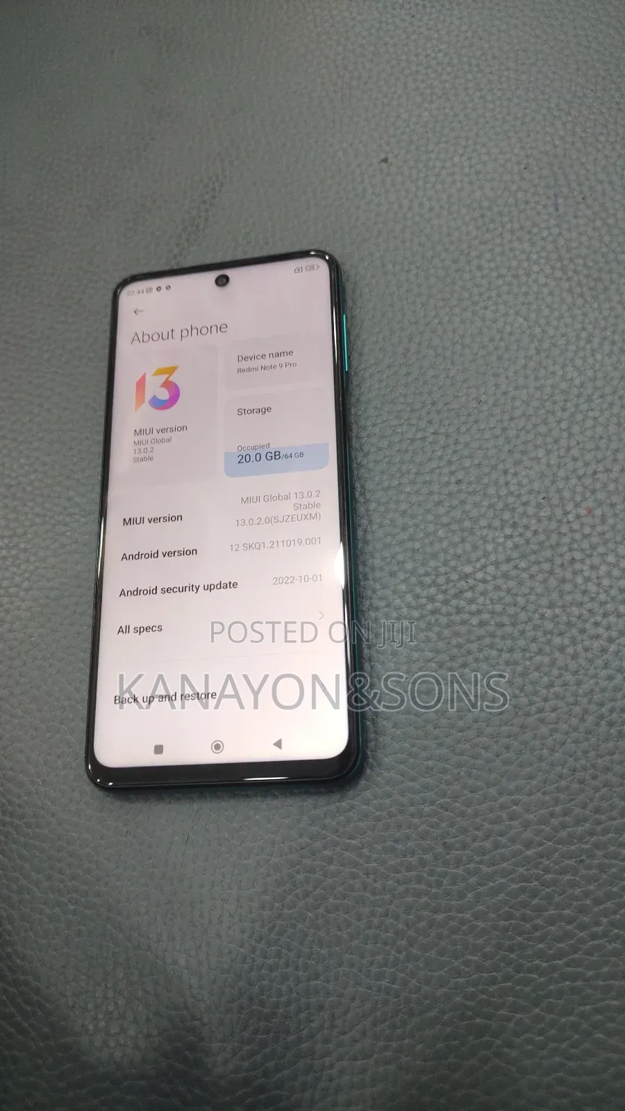 Xiaomi Redmi Note 9 Pro 64 GB Blue