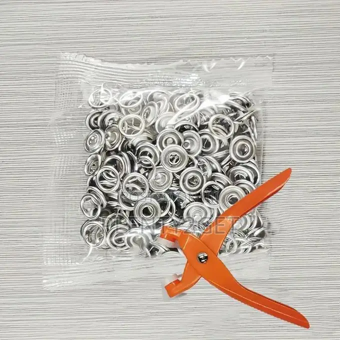 201 Sets Pro Snap Button Kit - Stainless Steel Buttons With 1-Min Inst