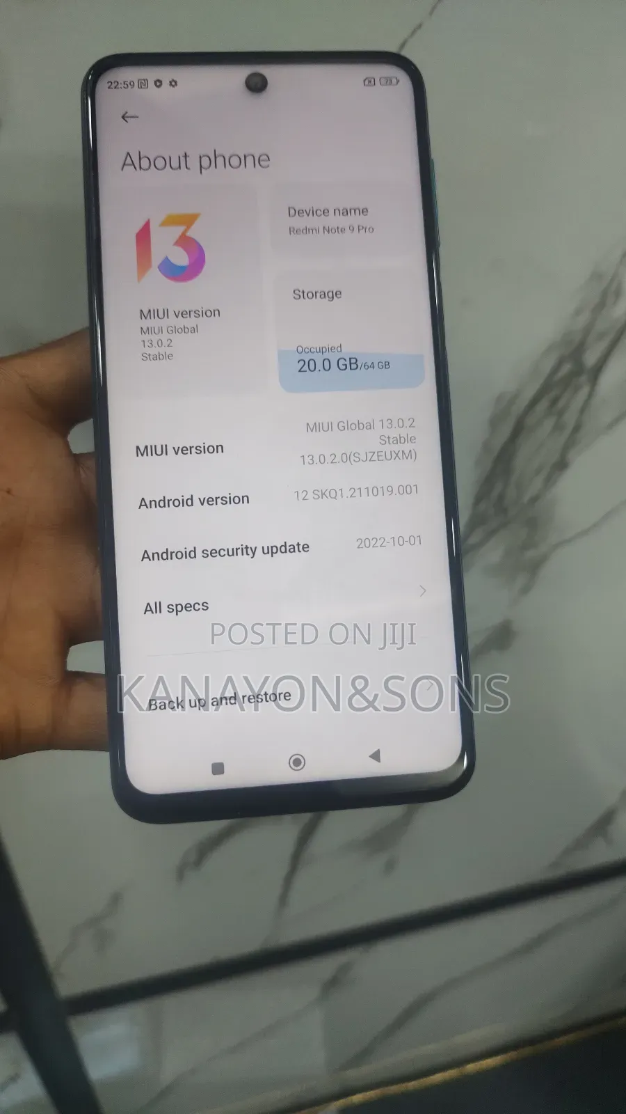 Xiaomi Redmi Note 9 Pro 64 GB Blue
