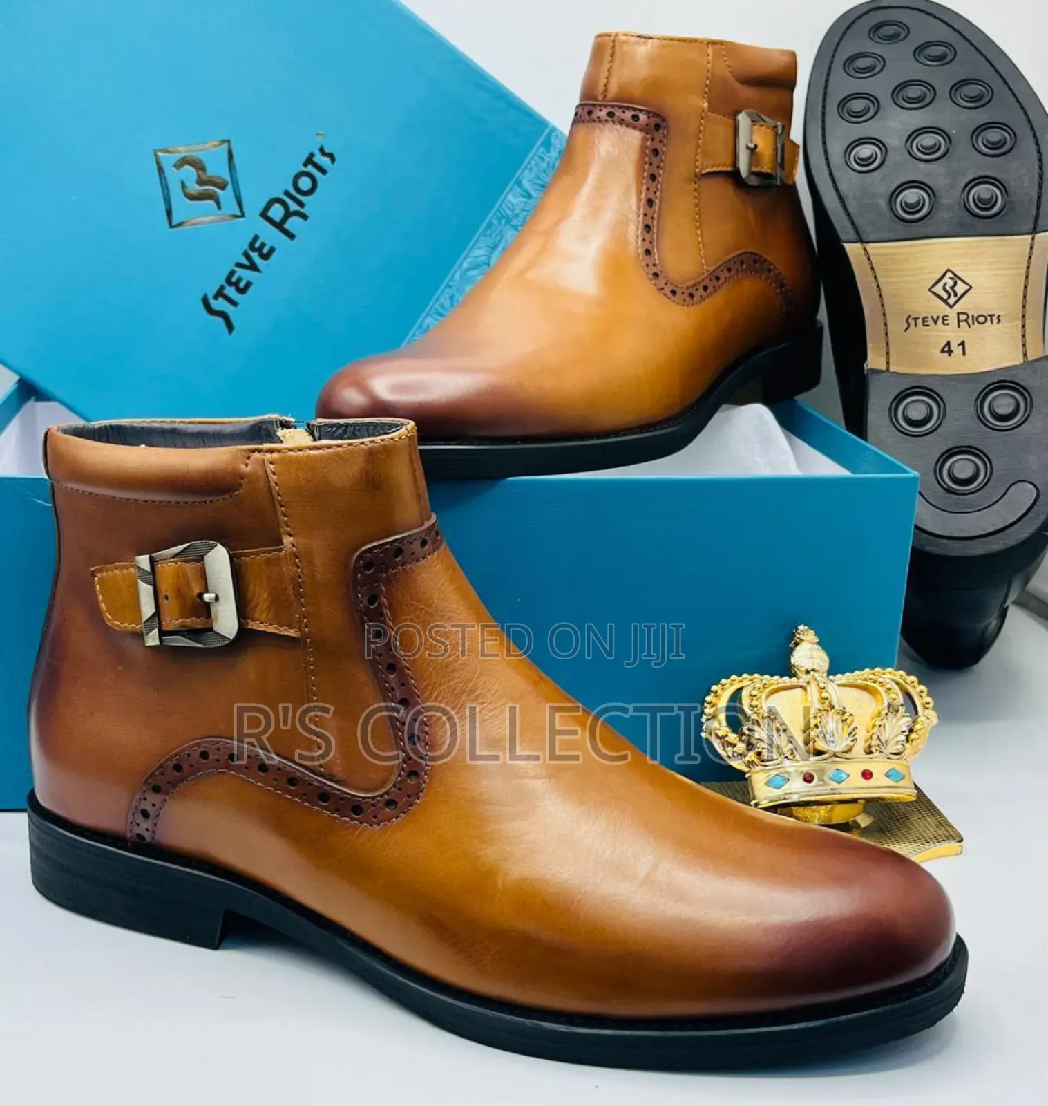 Original Luxury Designer Steve Riots Men Ankle Shoe