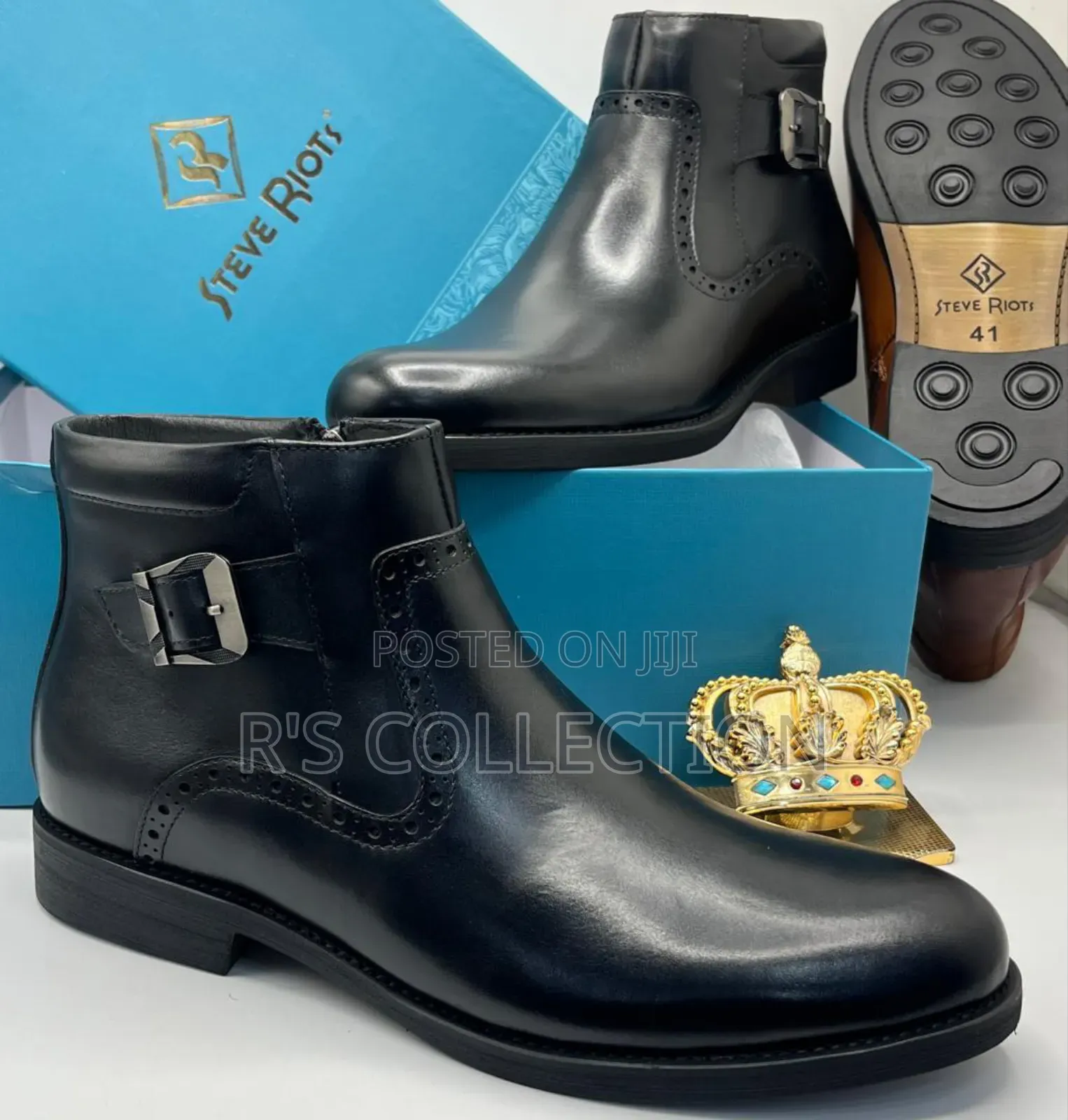 Original Luxury Designer Steve Riots Men Ankle Shoe