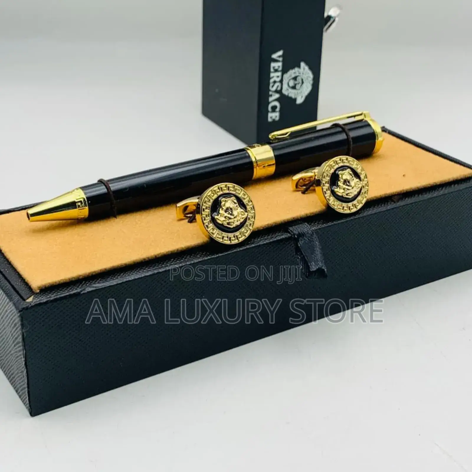 Versace Men's Luxury Designer Pen/Cuff Links Set