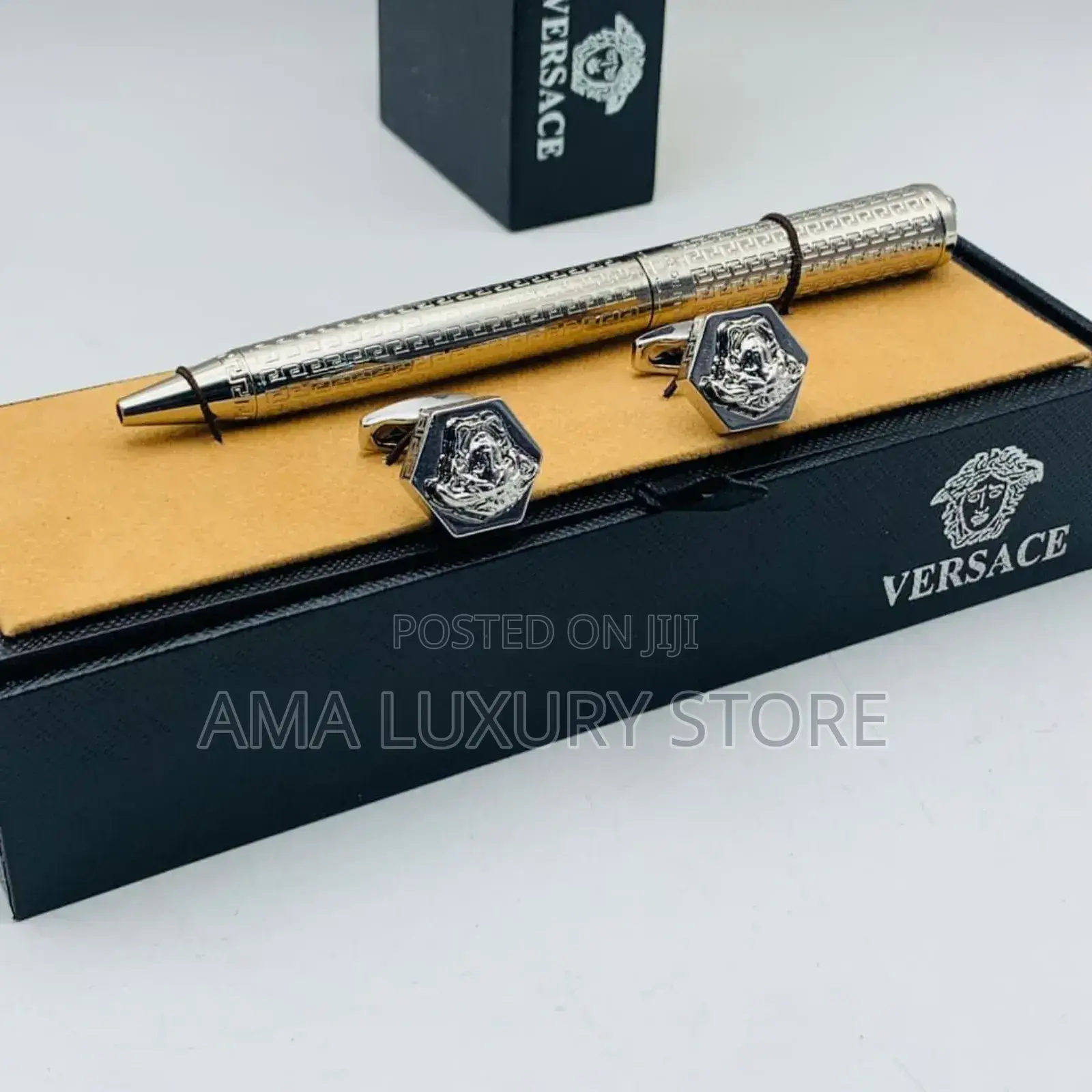 Versace Men's Luxury Designer Pen/Cuff Links Set