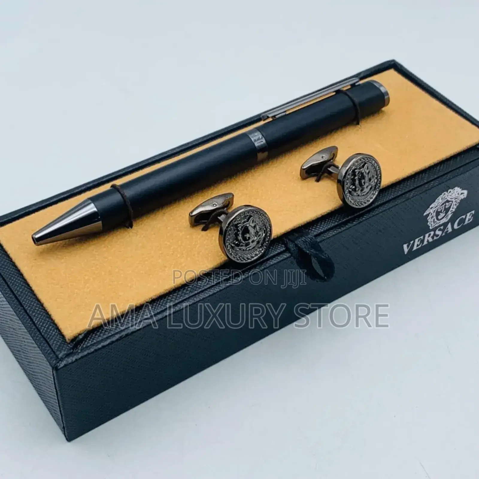 Versace Men's Luxury Designer Pen/Cuff Links Set