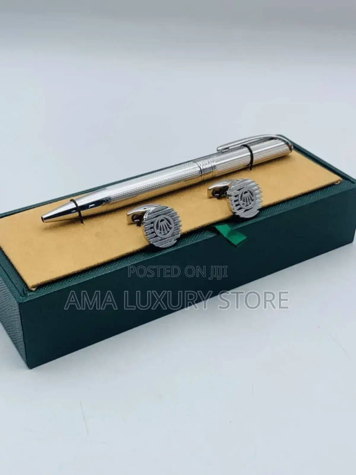 Rolex Men's Luxury Designer Pen/Cuff Links Set