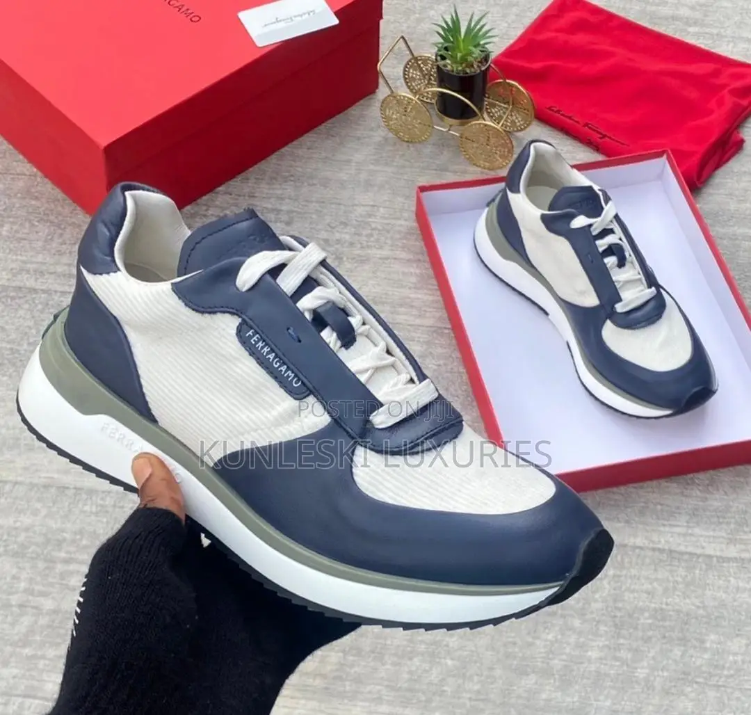 Original Salvatore Ferragamo Luxury Men’S Sneakers