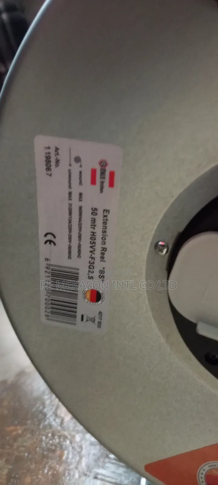 Heavy Duty Copper Extension Cable Reel 50mtrs