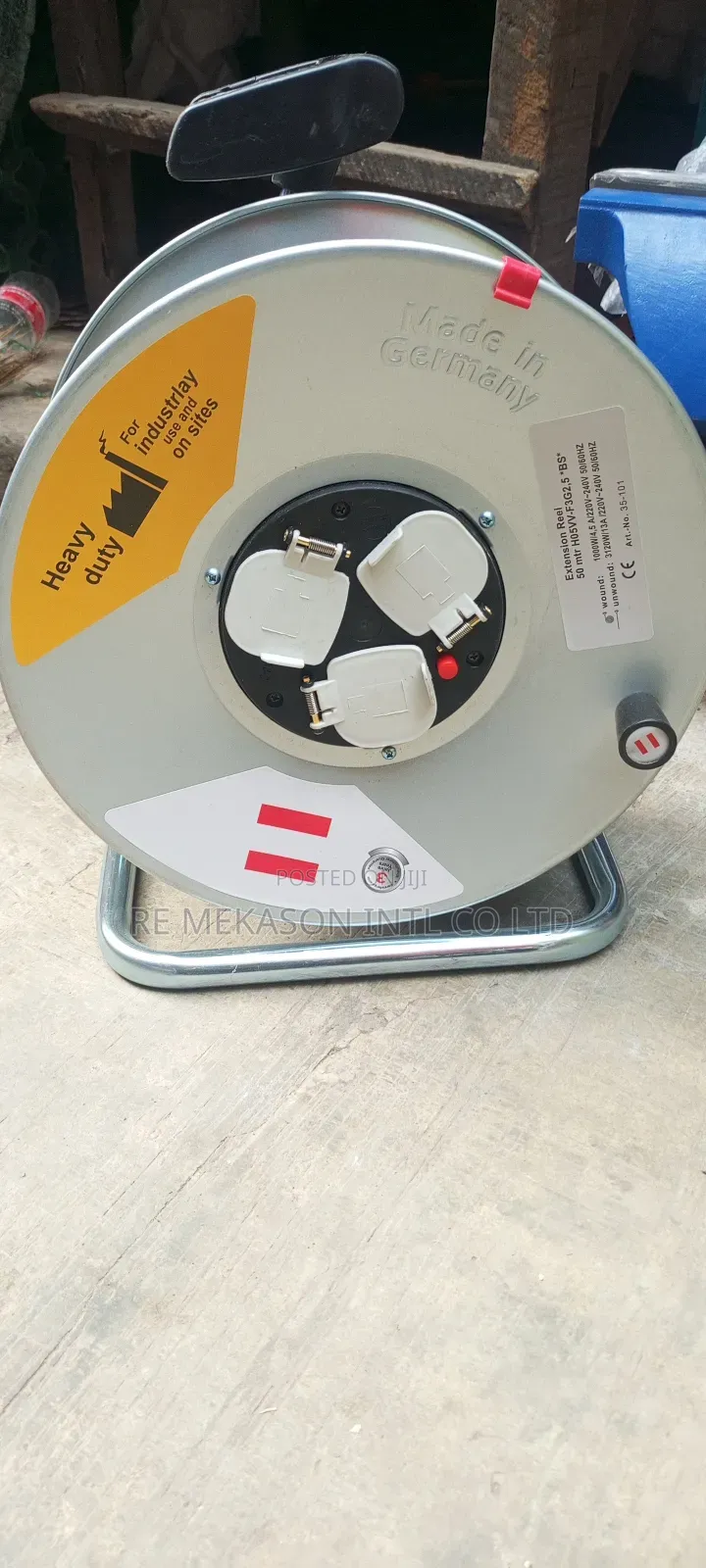 Heavy Duty Copper Extension Cable Reel 50mtrs