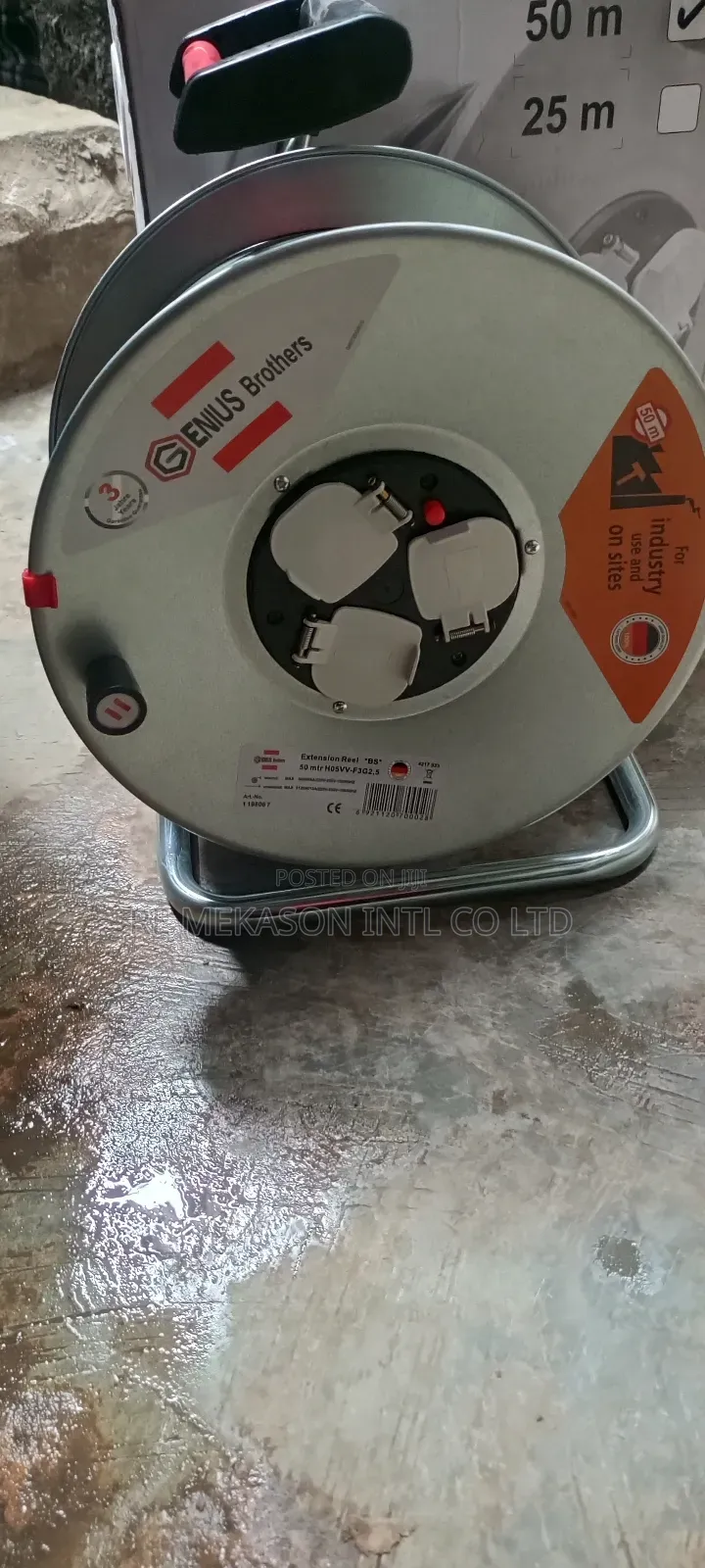 Heavy Duty Copper Extension Cable Reel 50mtrs