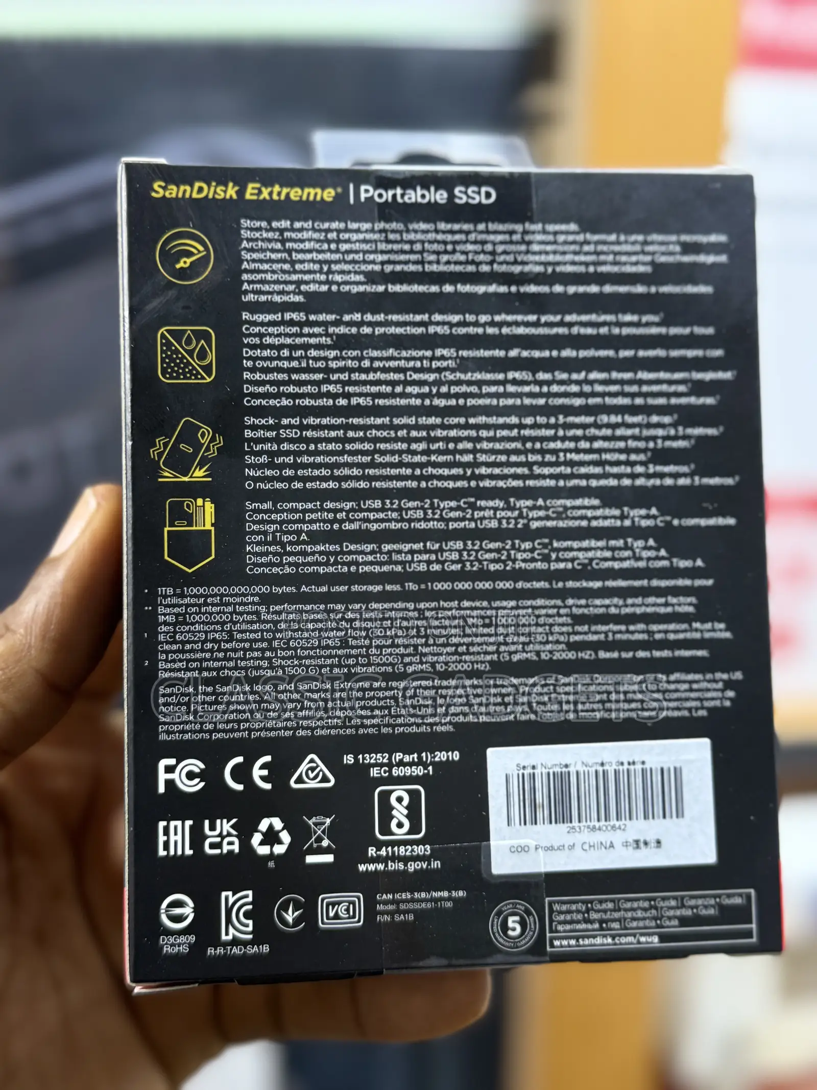 Sandisk 1tb Extreme Portable SSD - Up to 1050mb