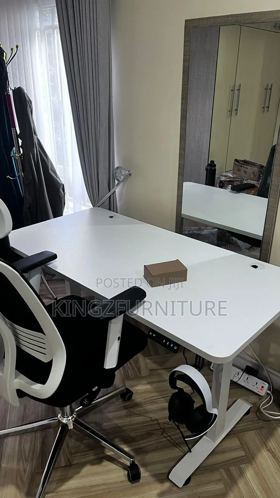 Electric Adjustable Standing Desk,1.2 Meter With Butterfly Mesh Chair