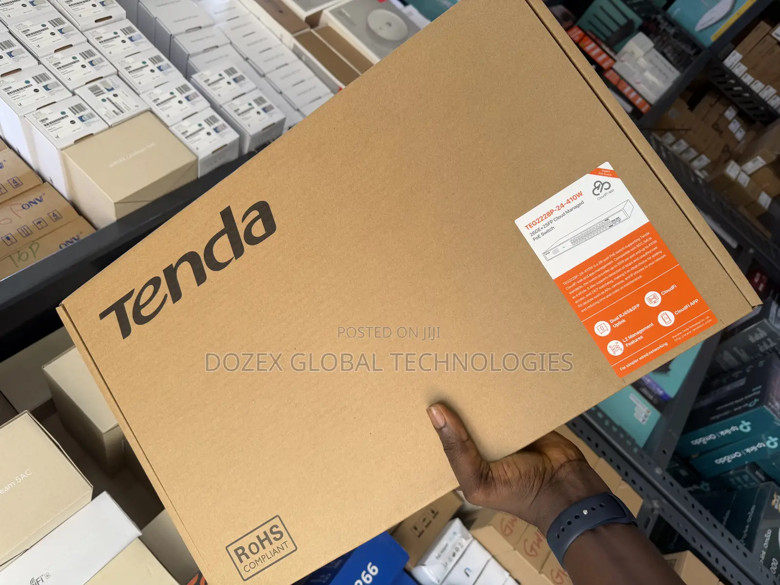Tenda 24 Ports Gigabits and Poe Managed Switch With Fiber Ports