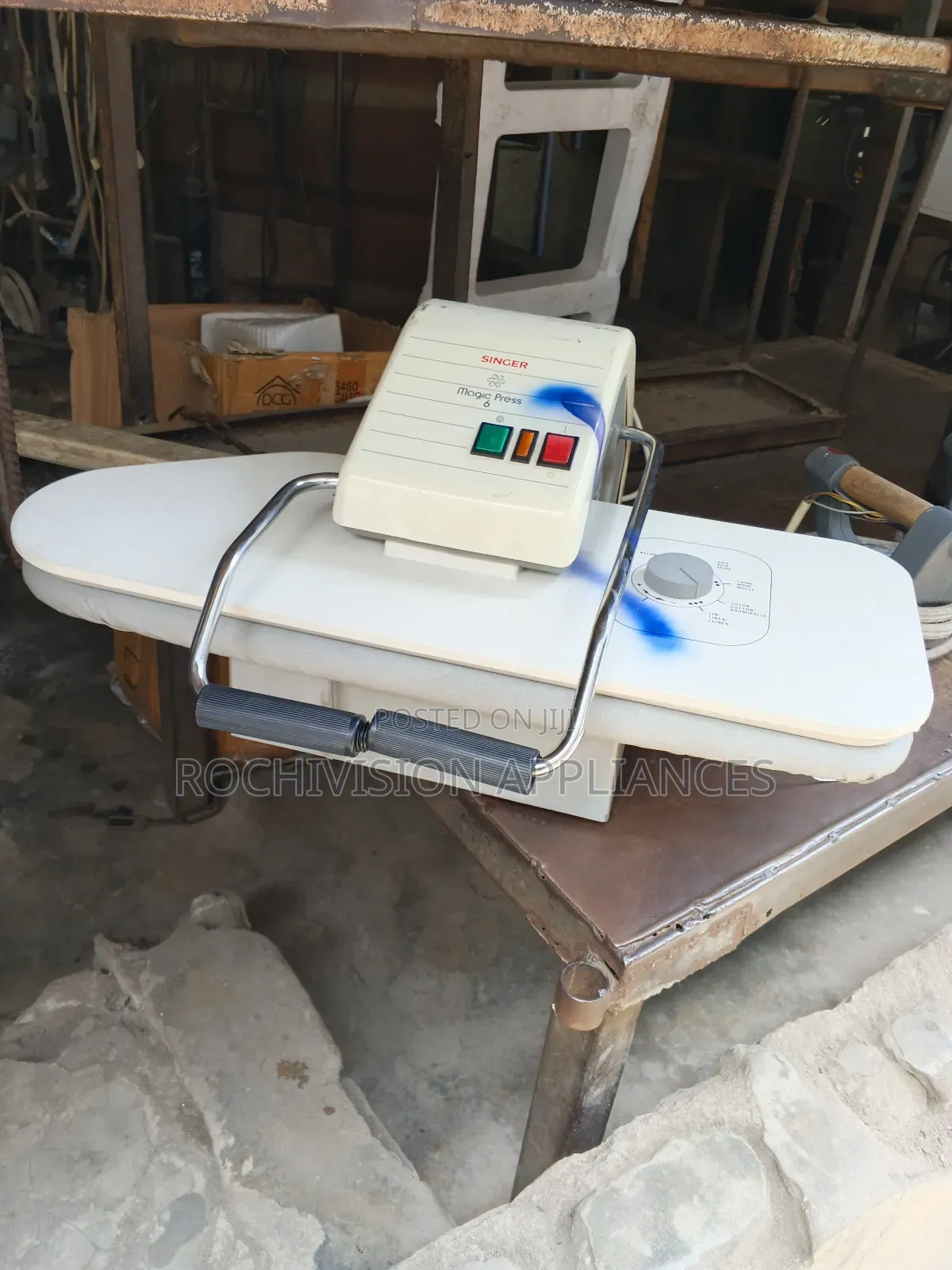 Singer Stoning Machine With Steam Heat Presser Heat Transfer