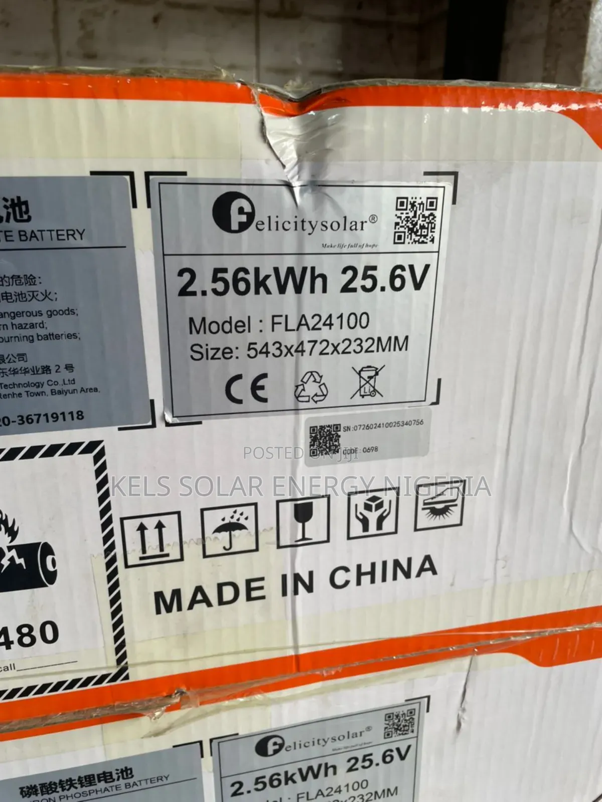 2.5kwh (25.6v) Felicity Lithium Iron Battery