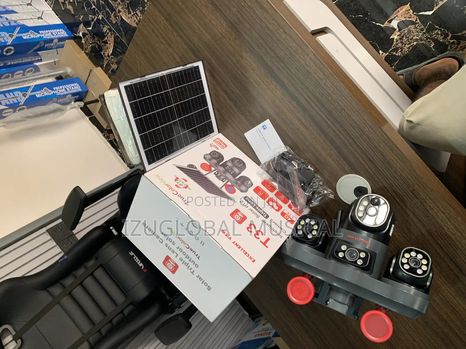 Excellent View T33 V380 Solar Triple Lens Camera