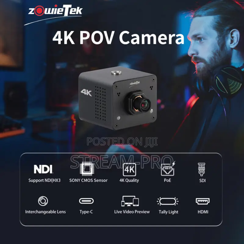Zowiecam Ptz 4k Pov Sdi, Hdmi, Poe, Ndihx Camera, Af