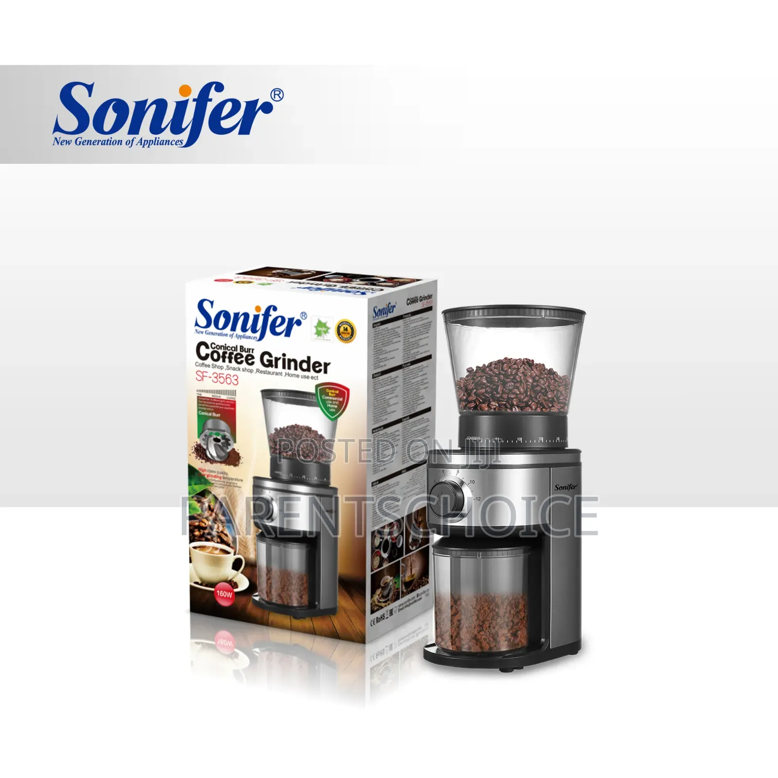 Electric Conical Burr Espresso Home Use and Commercial Coffee Grinder