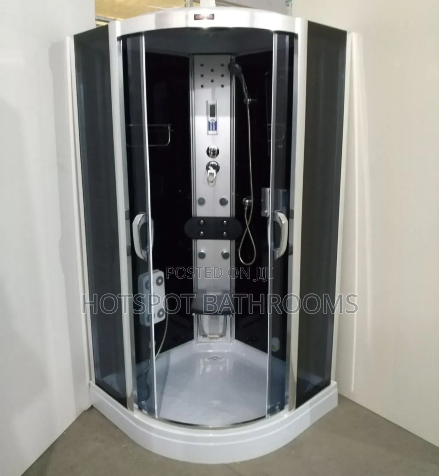 Luxury Corner Steam Shower Cabin With Massage Jets