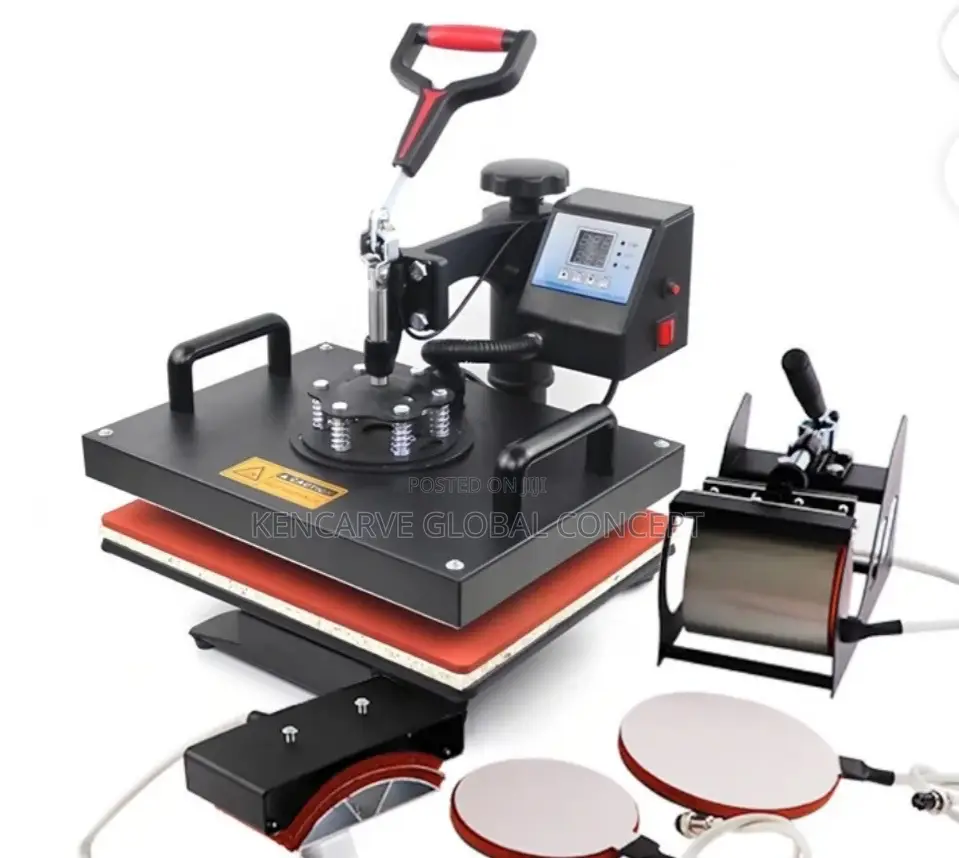 Title: 5-in-1 Heat Press Machine for T-Shirt, Mug Cap Printing