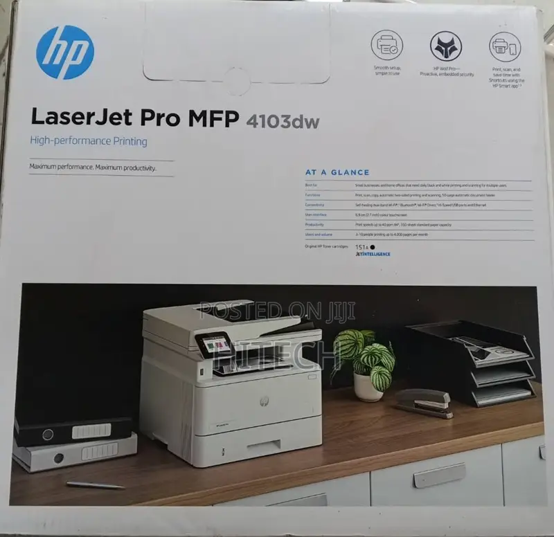 Hp Laserjet Pro MFP 4103dw Printer (Print, Scan, Copy, Adf)