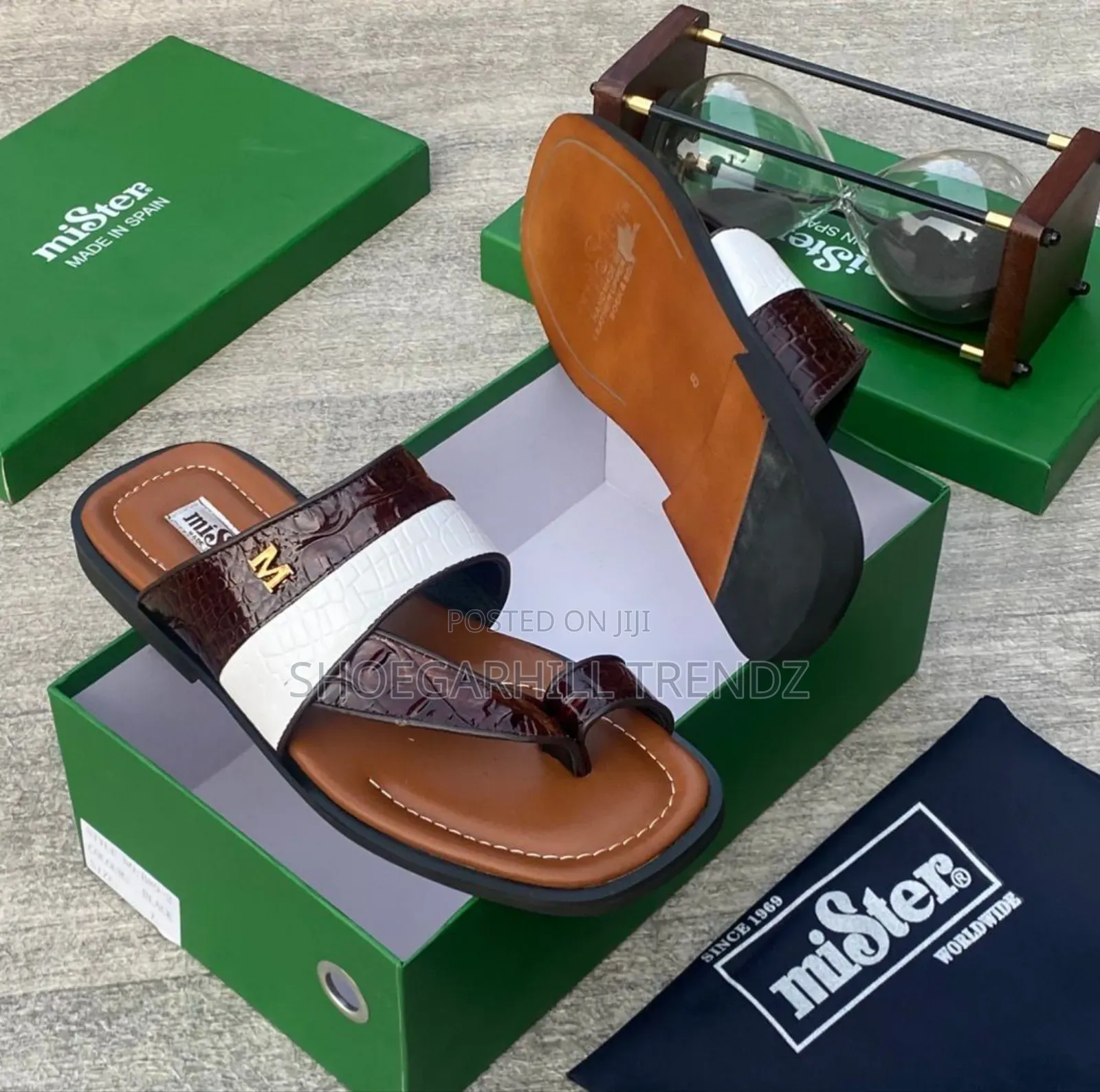 Mister Leather Toe Palm Slippers