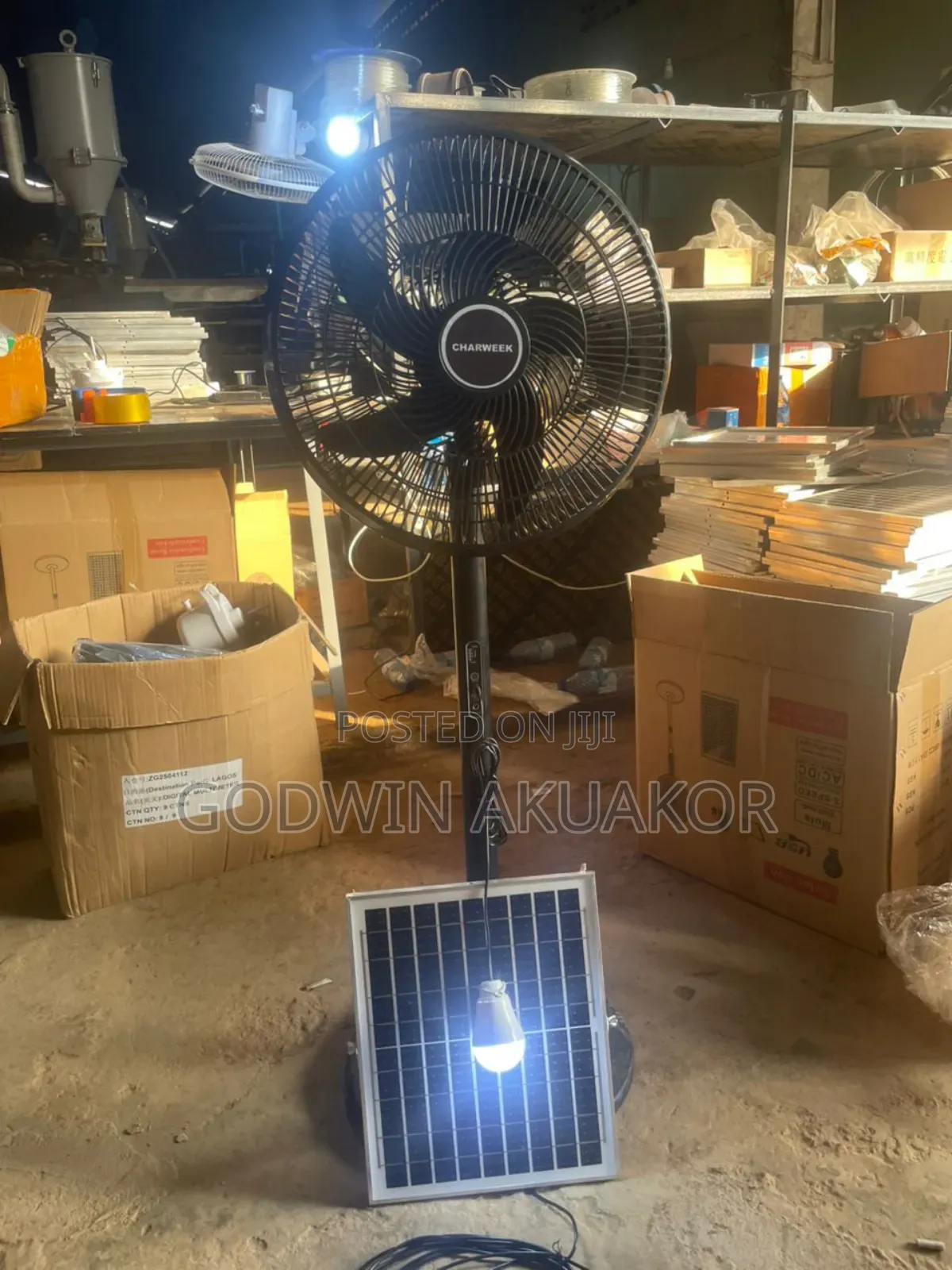 Rechargeable Solar Fan With Remote