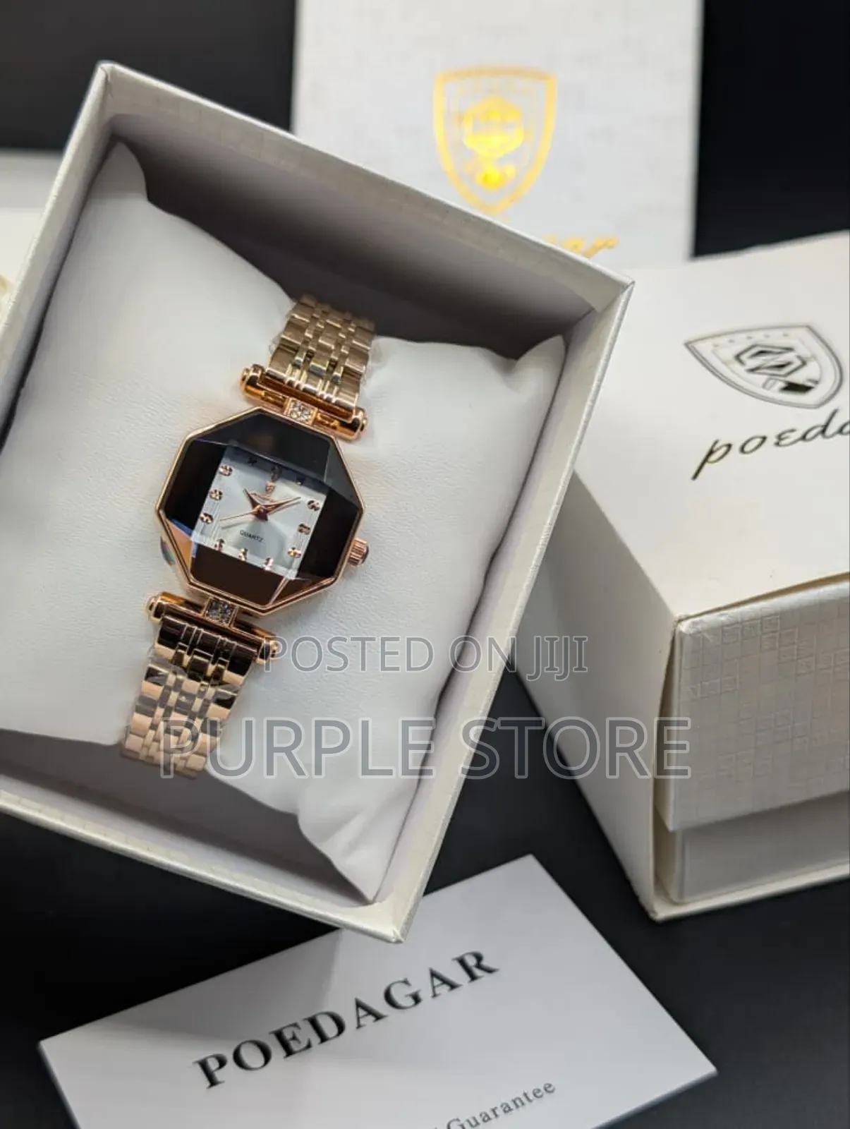 Poedagar Ladies Watch in Beautiful Rosegold Steel Chain