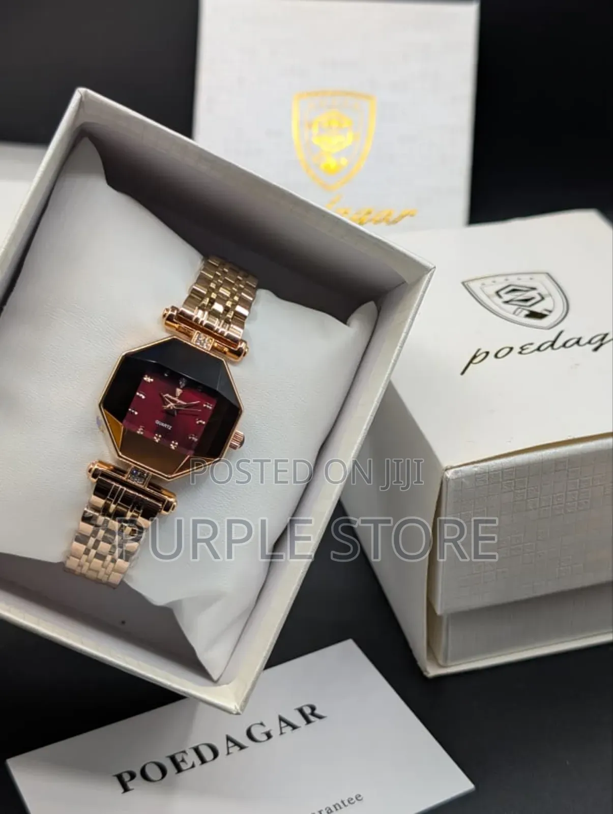 Poedagar Ladies Watch in Beautiful Rosegold Steel Chain