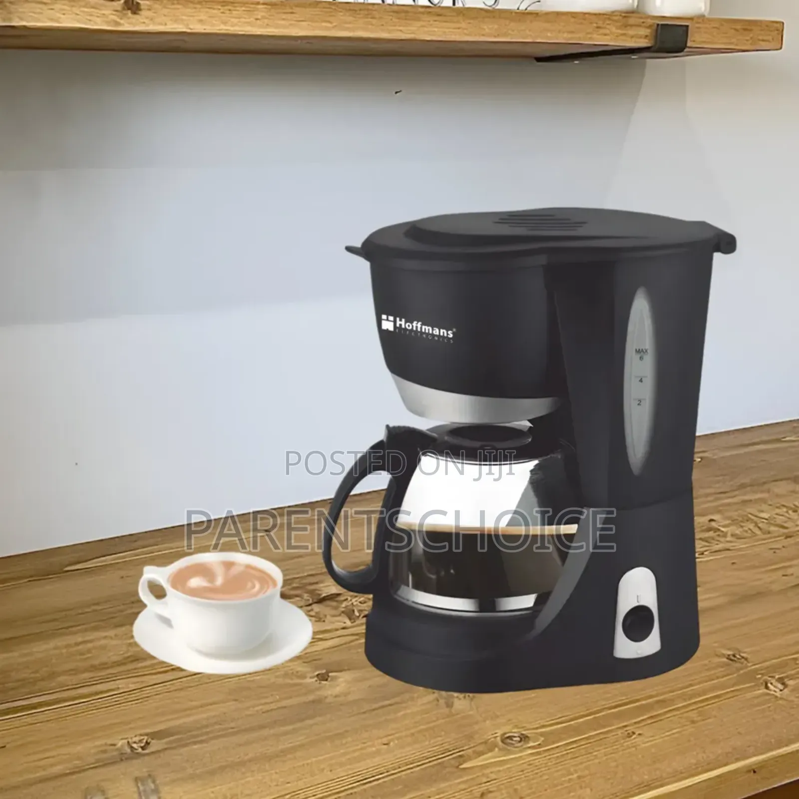 Hoffmans Hm-3008 Circuit Black Glass Carafe Coffee Maker