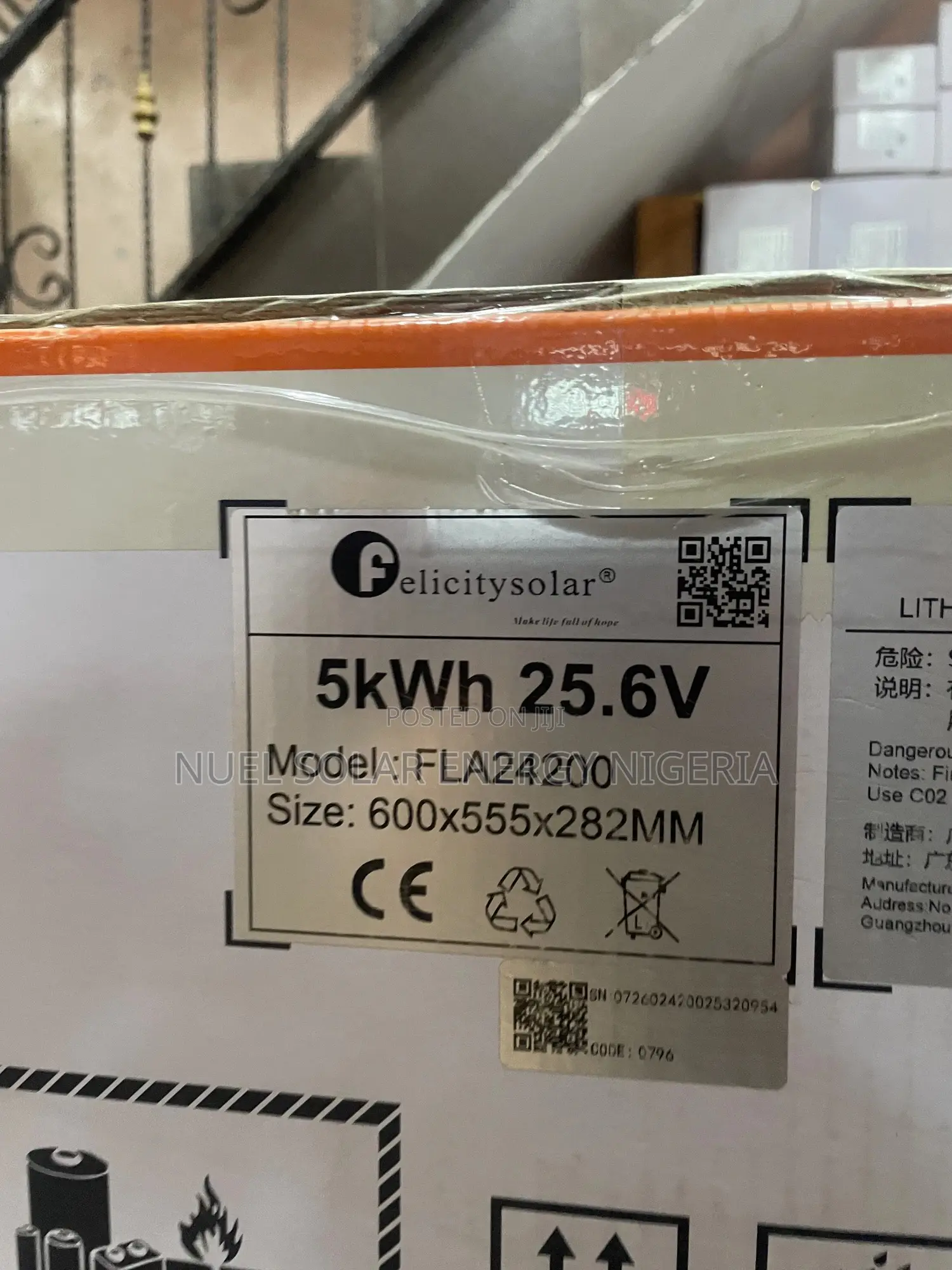5kwh 25.6v Felicity Lithium Battery
