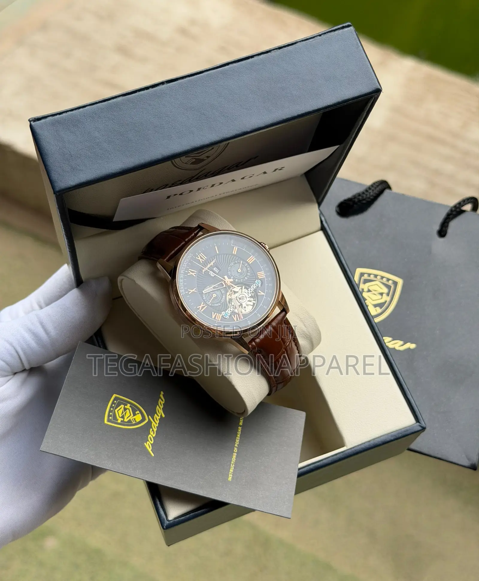 Poedagar Mechanical Chronograph Wristwatch