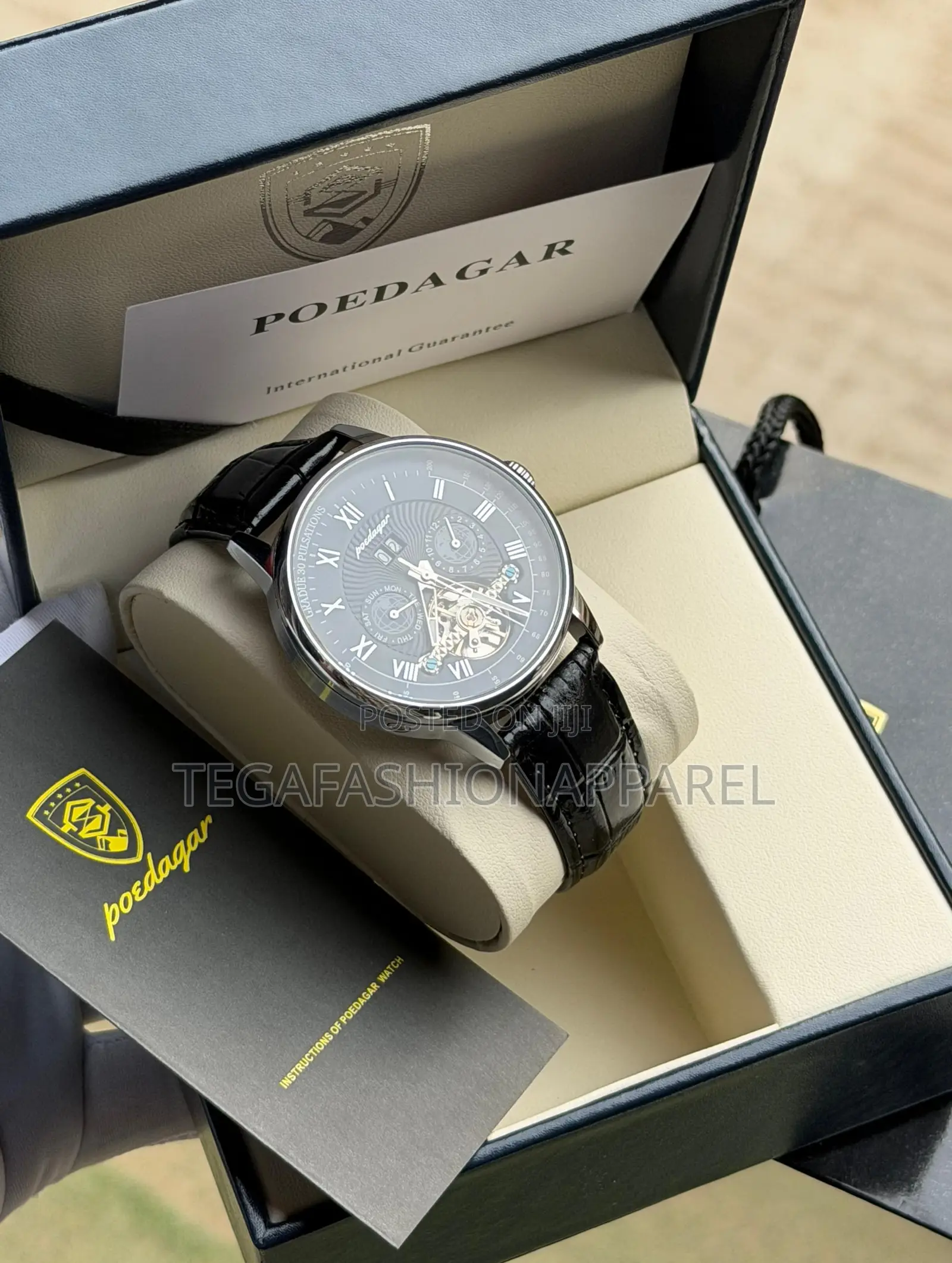 Poedagar Mechanical Chronograph Wristwatch