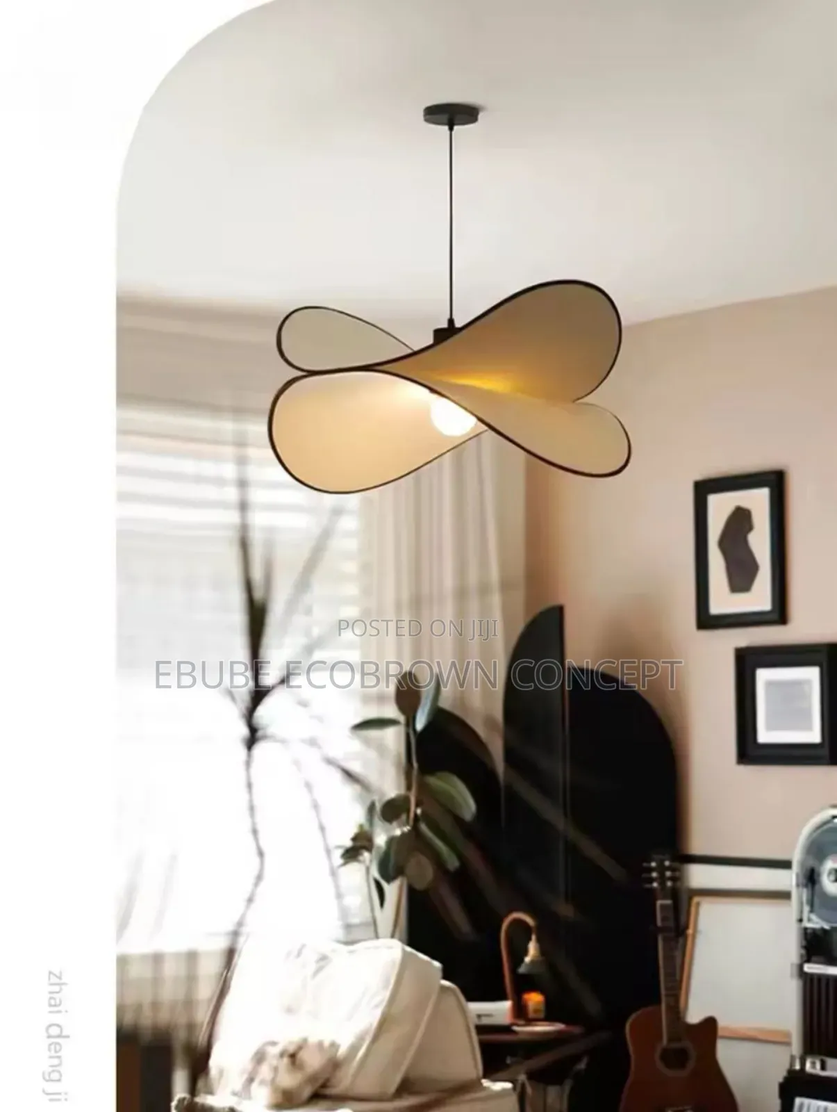 Wabi Sabi Pendant Light Modern Fabric Lamp Light for Living Room Decor