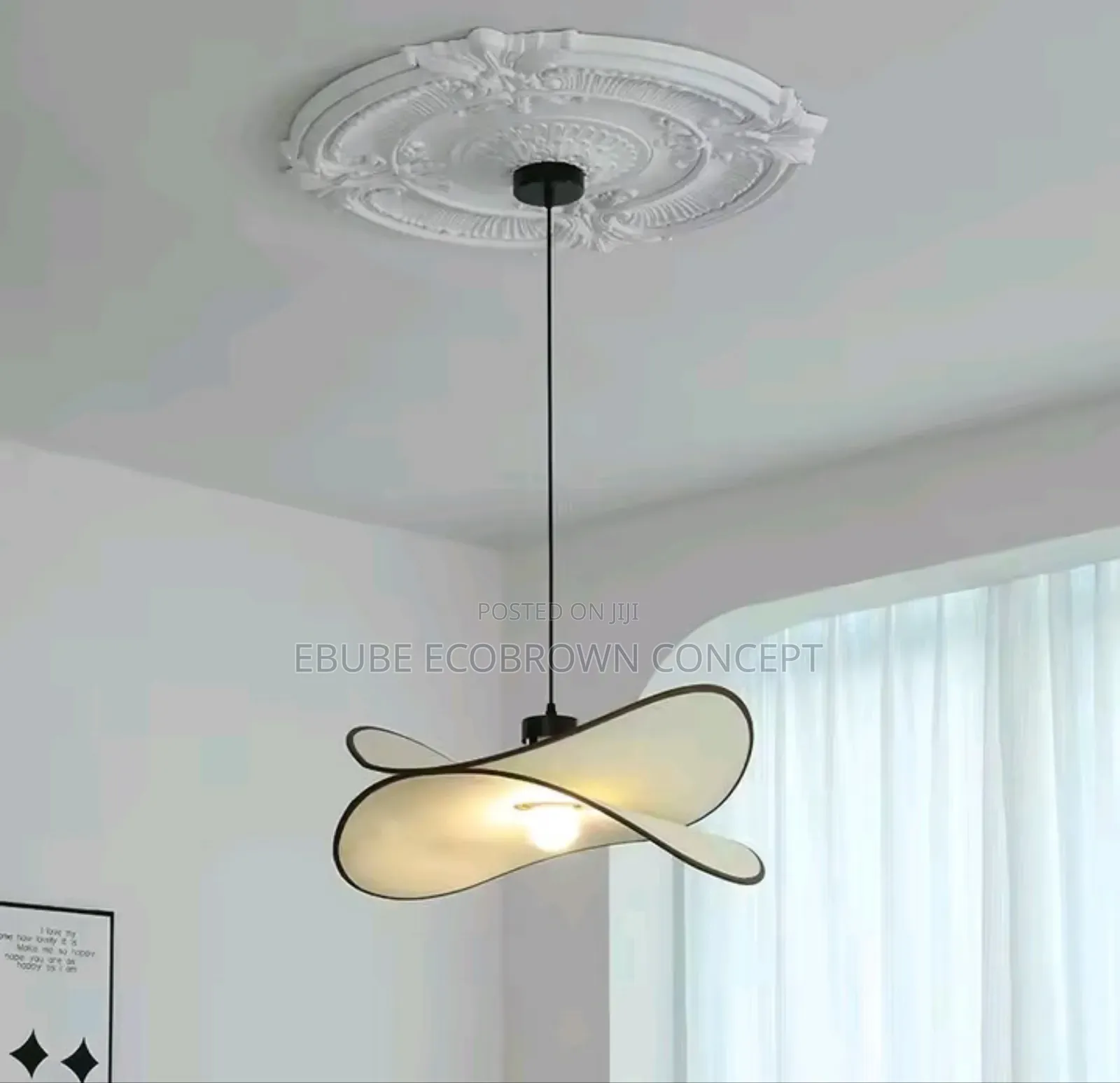 Wabi Sabi Pendant Light Modern Fabric Lamp Light for Living Room Decor