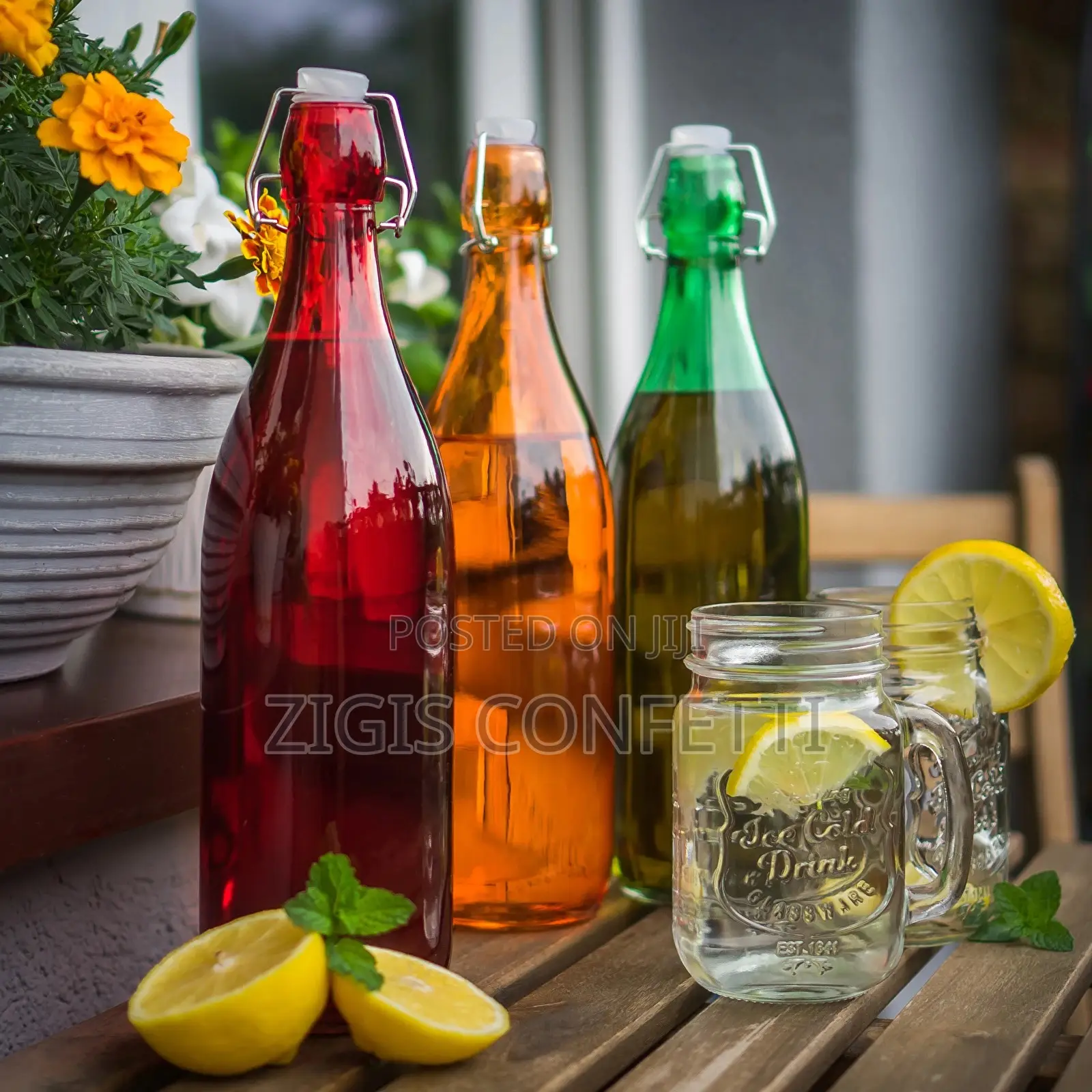 1000 Ml Swing Top Glass Bottle