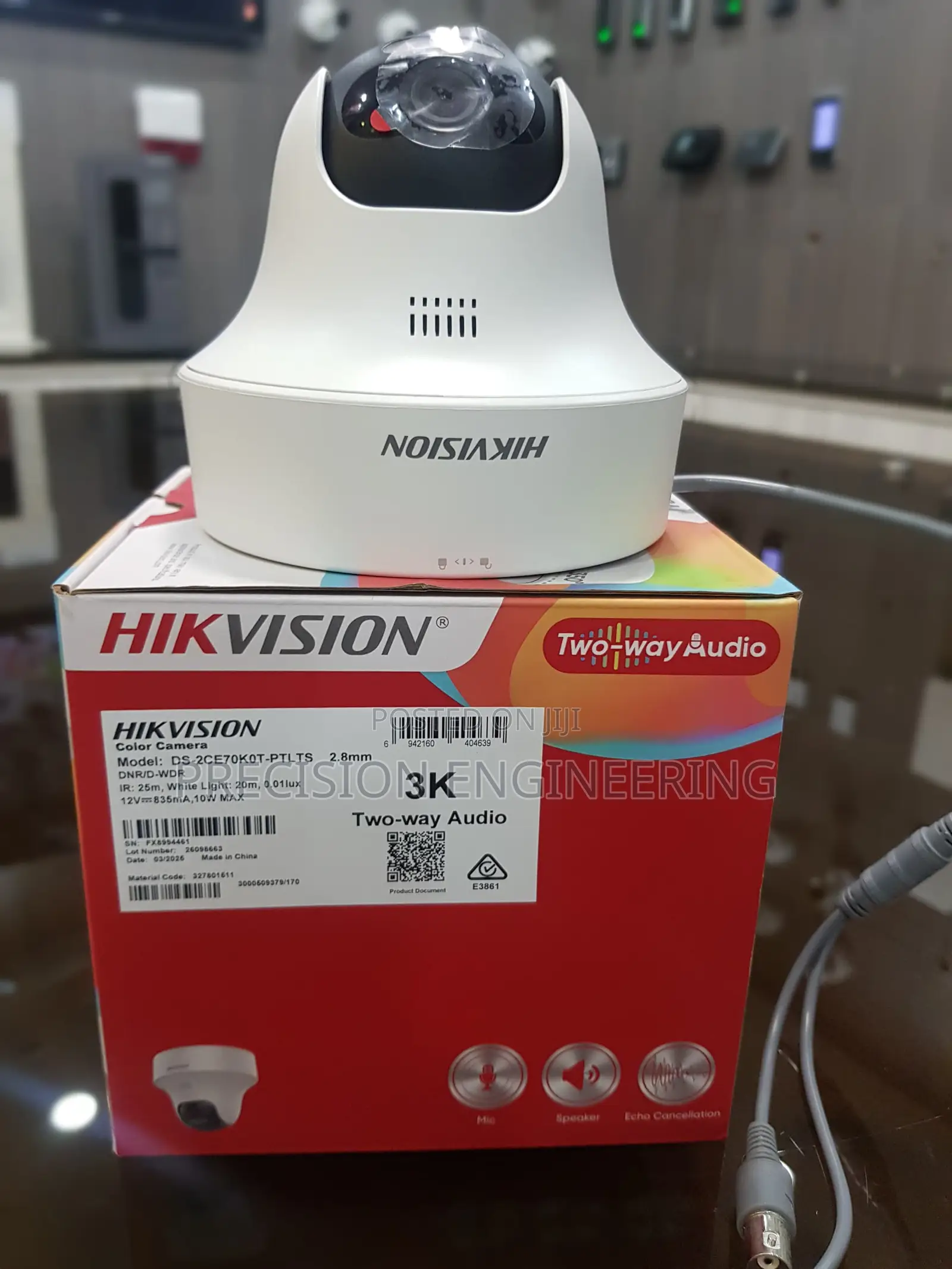 Hikvision Ds-2ce70k0t-ptlts 3k Two Way Audio Fixed Pt Turret