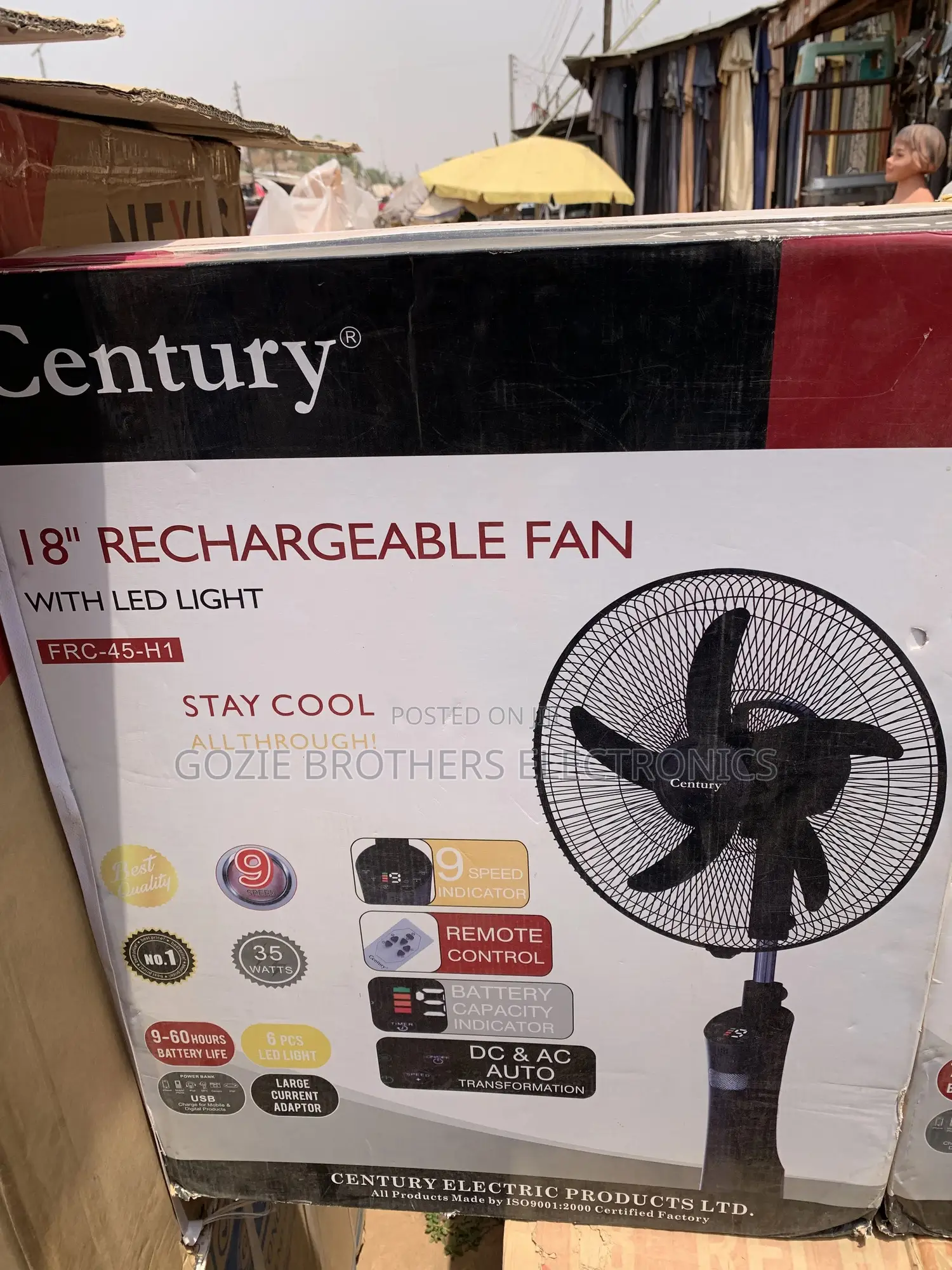 Century Rechargeable 18 Inches Fan