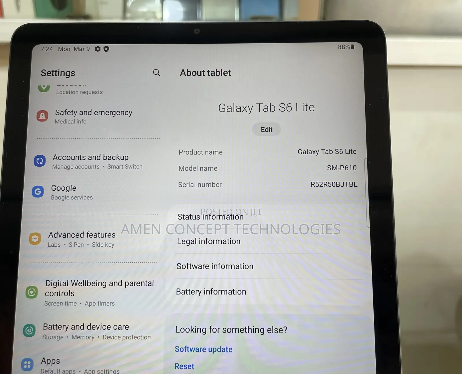Samsung Galaxy Tab S6 Lite 64 GB Gray