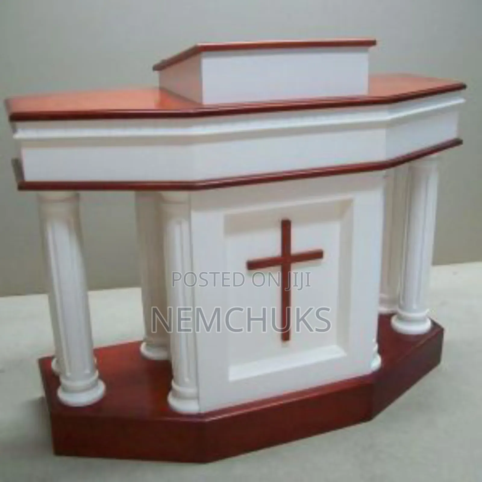 Modern Preaching Podium With Pillar Supports