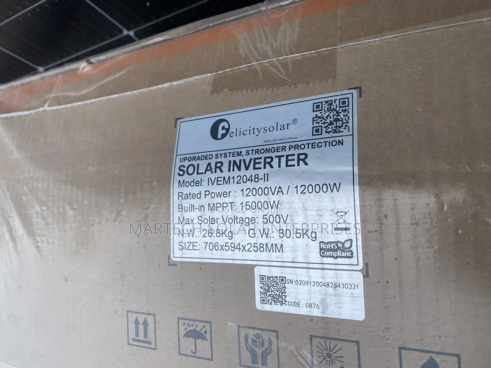 12kva/48v Pure Sine Wave Felicity Hybrid Inverter