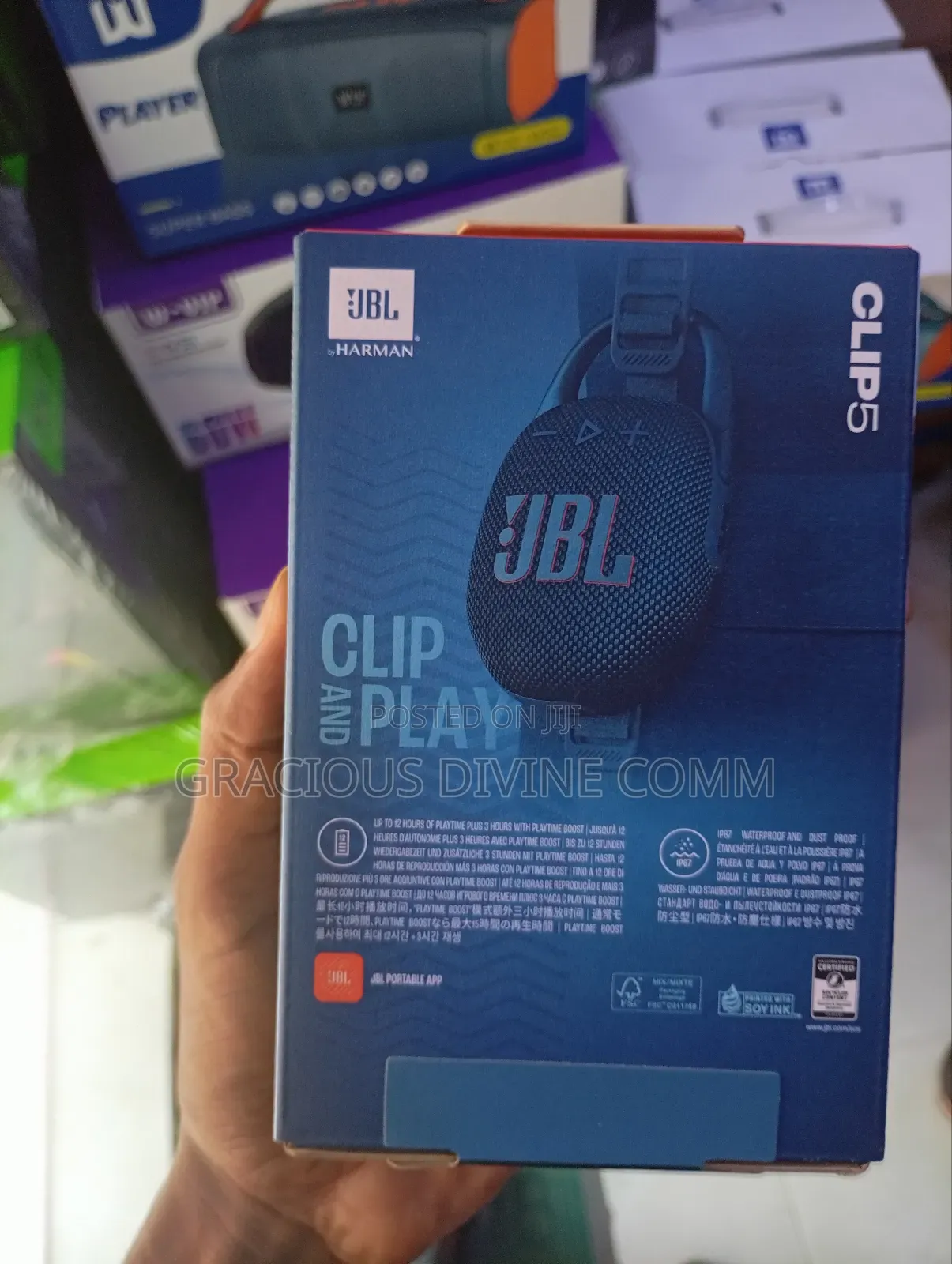 Jbl Clip 5 Portable Bluetooth Speaker Waterproof