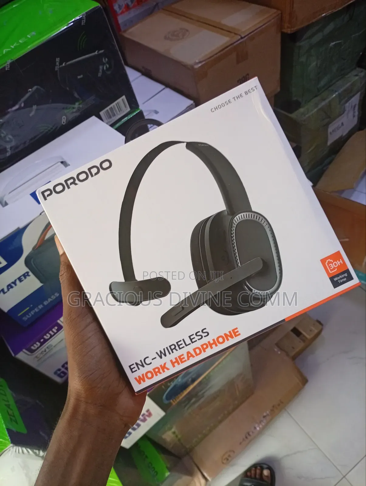 Porodo Enc Wireless Work Headphone Pd-MHDMP-Bk